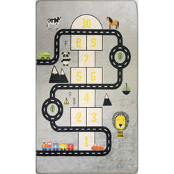 Tapis chambre enfant 80x150 cm Polyester Circuit Marelle