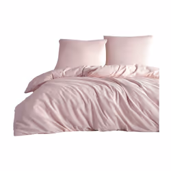 Parure de lit 140x200 cm Polycoton Rose
