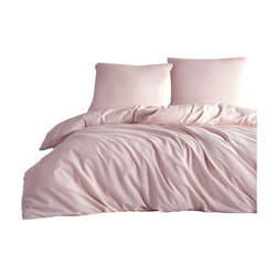 Parure de lit 140x200 cm Polycoton Rose