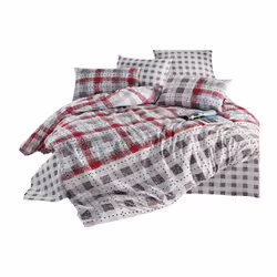 Parure de lit 240x260 cm Polycoton Enza Rouge