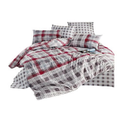 Parure de lit 240x260 cm Polycoton Enza Rouge