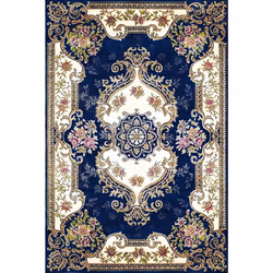 Tapis de salon 200x290 cm Polycoton Orient Bleu
