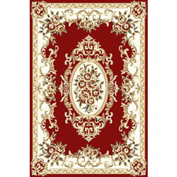 Tapis de salon 200x300 cm Polycoton Orient Rouge