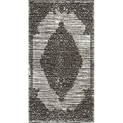 Tapis de salon 200x300 cm Polycoton Orient Gris