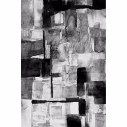 Tapis de salon 80x150 cm Polyester Face Gris