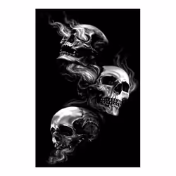 Tapis de salon 120x180 cm Polyester Skull