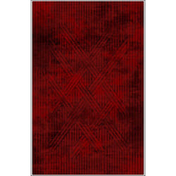Tapis de salon 300x400 cm Polycoton Fisun Rouge