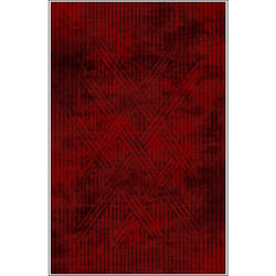 Tapis de salon 200x300 cm Polycoton Fisun Rouge