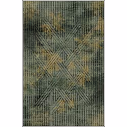 Tapis de salon 120x180 cm Polycoton Fisun Vert