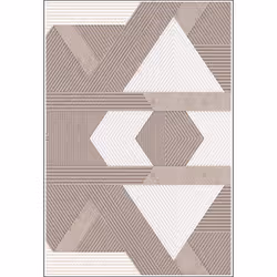 Tapis de salon 80x150 cm Polycoton Zino Beige