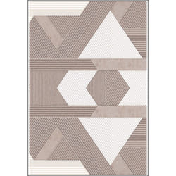 Tapis de salon 80x150 cm Polycoton Zino Beige