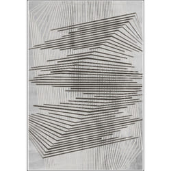 Tapis de salon 120x180 cm Polycoton Nour Gris