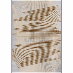 Tapis de salon 80x150 cm Polycoton Nour Or