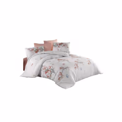 Parure de lit 220x240 cm Polycoton Liya Blanc