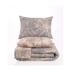 Parure de lit 220x240 cm Polycoton Botanik Gris