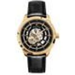 Montre homme Pierre Lannier automatique acier doré/cuir - Jaune