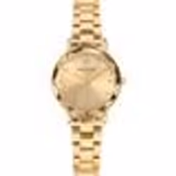 Montre - PIERRE LANNIER - Multiples 012P542 - Acier doré - Étanchéité 5 Atm - Cadran facetté