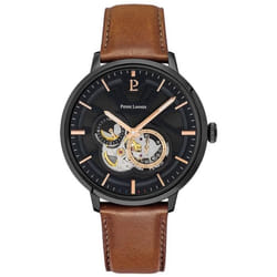 Montre Homme PIERRE LANNIER - Automatique - Verre minéral - Bracelet en Cuir Marron