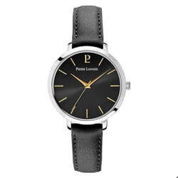 Montre Femme CHOUQUETTE Cadran Noir Bracelet Cuir Noir