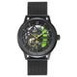 Montre - LANNIE - Paddock 338A469 - Automatique - Cadran Squelette Noir - Bracelet Acier Milanais Noir