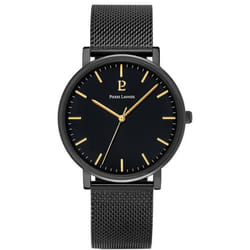 Montre - PIERRE LANNIER - Essential - Acier Noir - Milanais - Étanche 5 ATM