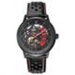Montre - LANNIE - Paddock 338A433 - Cadran Squelette - Bracelet Cuir Noir - Étanchéité 5 Atm