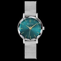 Montre Femme MULTIPLES Argenté Cadran Vert Bracelet Acier milanais Argenté 14 MM