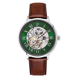 Montre Homme - 323D174 - Automatique - Cadran Squelette - Bracelet Cuir Brun 20 MM