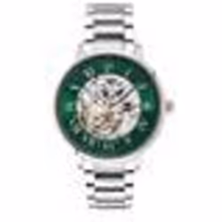 Montre Homme AUTOMATIC Argenté Cadran Vert Bracelet Acier Argenté 20 MM