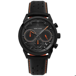 Montre Homme MONARCK Noir Cadran Gris Bracelet Cuir Noir 22 MM