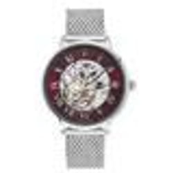 Montre Homme AUTOMATIC Argenté Cadran Bordeaux Bracelet Acier milanais Argenté 20 MM