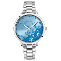 Montre Femme TALLIA Argenté Cadran Bleu Bracelet Acier Argenté 16 MM