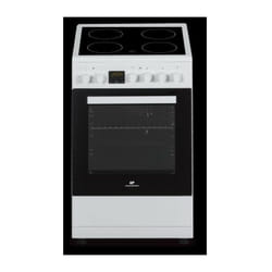 Cuisiniere vitrocéramique Continental Edison CECV50FCW - 4 feux - L49,8 x H86 xP67 cm - Blanc