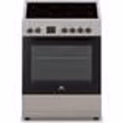 Cuisinière vitrocéramique CONTINENTAL EDISON CECV60FCS - 4 feux - L588 xP61 xH83 cm - Silver