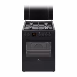 Description générale Cuisinière à gaz CONTINENTAL EDISON CECG60FCB1 avec 4 feux, idéale pour vos besoins culinaires. Son desi ...