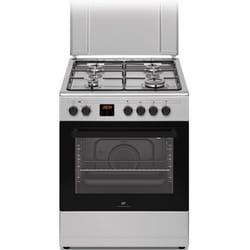 Cuisinière gaz CONTINENTAL EDISON CECG60FCS1 - 4 feux - L598 x P61 xH83cm- Silver