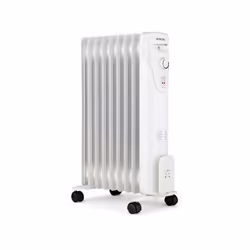 Oceanic Radiateur électrique d'appoint bain d'huile - 9 éléments - 3 puissances de chauffe : 800 / 1200 / 2000 W - Poignée de ...