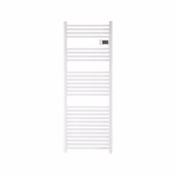 OCEANIC Seche-serviettes électrique 700 W sans soufflerie - Blanc mat - Format vertical - Thermostat intégré avec écran LCD - ...