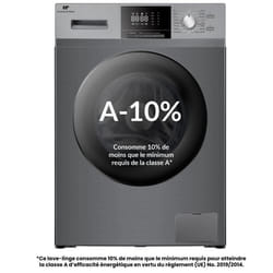 Lave-linge hublot - CONTINENTAL EDISON - CELL10140S3 - 10kg - Moteur induction - 60 cm - 1400 trs/min - Silver