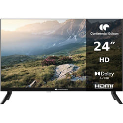 CONTINENTAL EDISON - CELED24HD26B6 - TV LED HD 24“ (60 cm) - 3xHDMI 2xUSB - Noir