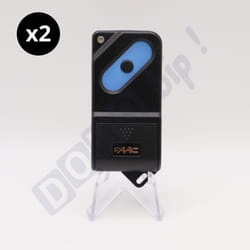 Faac - TM1 433 ds - Lot de 2 télécommandes pour portails et porte de garage à 1 bouton - 433,92 MHz - Code ds - Compatible récepteur ds - Réf. 7873891