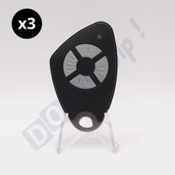 Lot de 3 télécommandes Intratone 4 boutons htel200 noir 09-0115 (ne se programme que par le syndic )