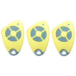 Lot de 3 télécommandes Intratone 4 boutons htel200 jaune 09-0118 (ne se programme que par le syndic )