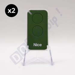 Nice - Lot de 2 télécommandes inti2 vert - émetteur à code tournant era inti 2 - 433.92 mhz