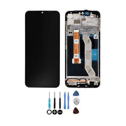 Ecran Complet LCD & Vitre tactile Noir Assemblés Sur Châssis Pour Realme Narzo 50A Prime