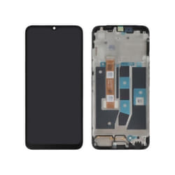 Écran LCD Complet Noir - Oppo - A16 - Avec châssis - Couleur Noir - Couleur Blanc