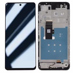 Bloc Complet pour Motorola G13 Écran LCD + Vitre Tactile et Châssis Noir
