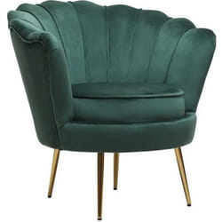 Habitat Et Jardin Fauteuil En Velours "floria" - 75 X 68 X 77.5cm - Vert