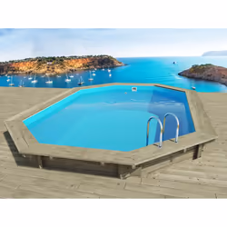 Habitat Et Jardin Piscine Bois " Miami 130 " - 4.86 X 3.36 X 1.30 M