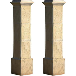 Habitat Et Jardin - Lot de 2 piliers de portail 'Tradition' - 41 x 41 x 200 cm